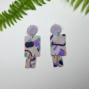 Handmade polymer clay earrings